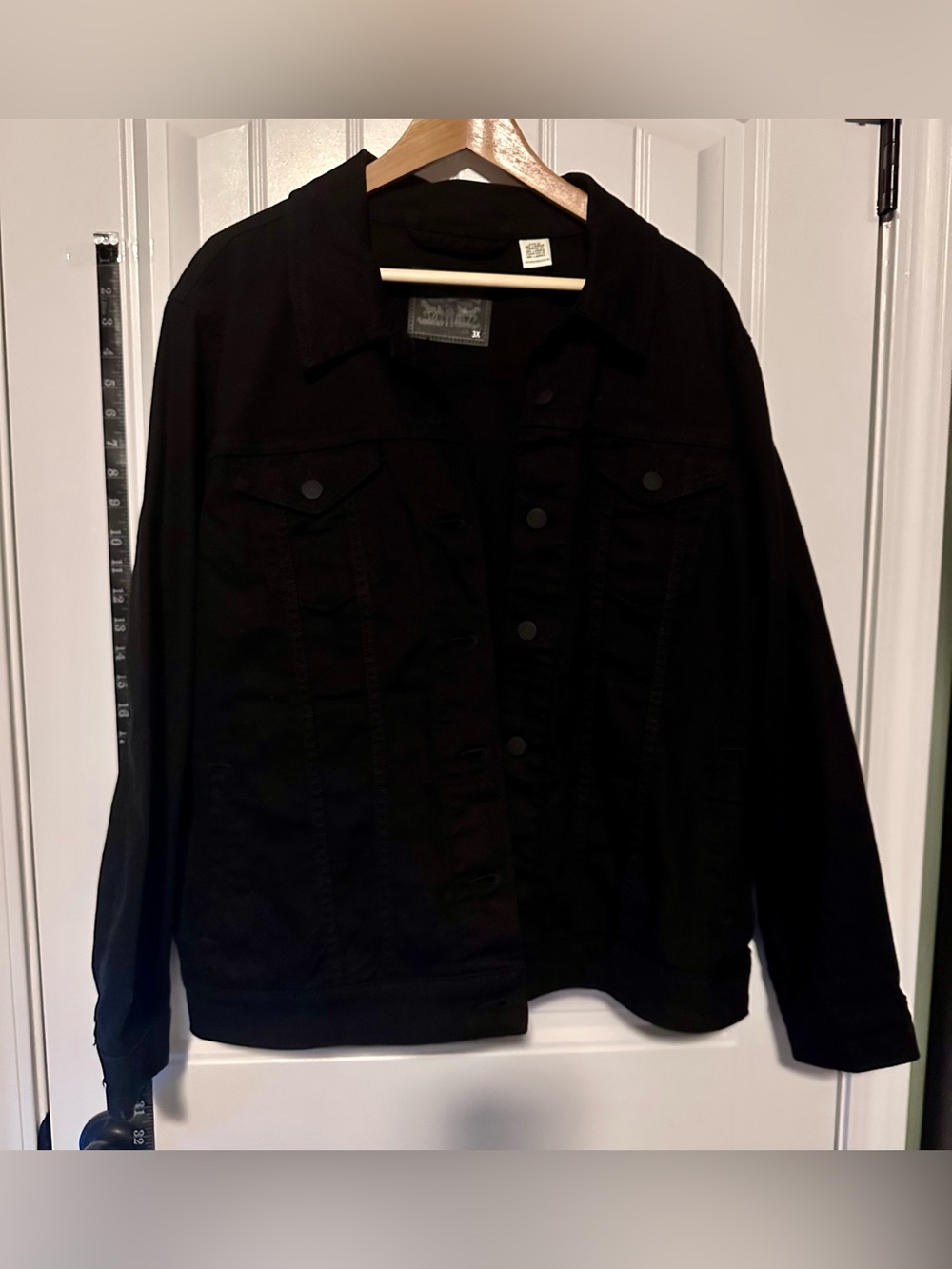 Levi’s Black Denim Trucker Jacket Plus Size 3X Button Front